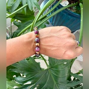 Earth Energy Bracelet | Jasper for Support, Hematite for Protection